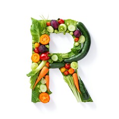 Wall Mural - vegetables on a white background