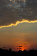 © ric - Sunset sky with clouds. Nature background. Orange sunset sky.