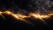 Abstract lightning on dark background. Power energy concept. 3D Rendering Generative AI