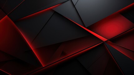 Wall Mural - Abstract black and red geometric background. illustration. Eps 10. Generative AI