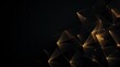 Abstract polygonal space low poly dark background. illustration. Generative AI