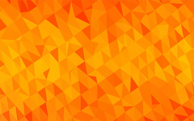 Poster - Light Orange vector low poly layout. Shining illustration, which consist of triangles. Elegant pattern for a brand book.