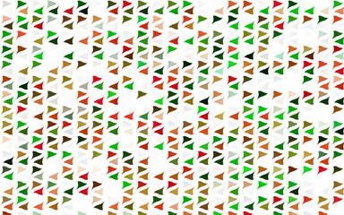 Poster - Light Green, Red vector background with triangles. Modern abstract illustration with colorful triangles. Pattern can be used for websites.