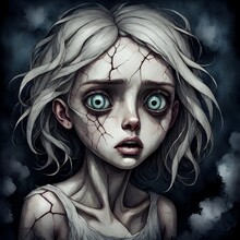 Sadness Depressed Girl Creature Expressions Surrealism