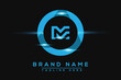 MF Blue logo Design. Vector logo design for business.