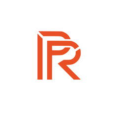 Fototapete - PR, RP letter branding logo