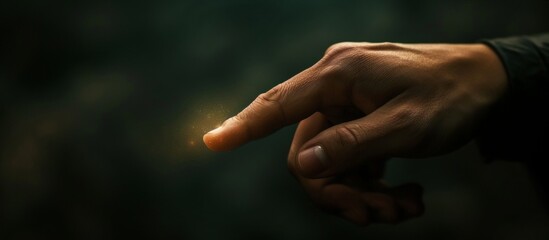 Canvas Print - Touching Symbol: Mo's Finger Creates Mesmerizing Touching Symbol