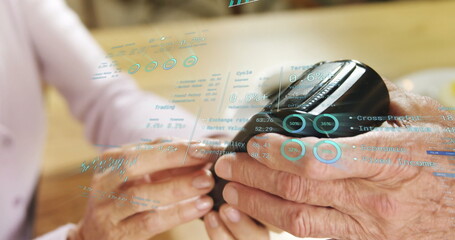 Poster - Image of financial data processing over payment terminal