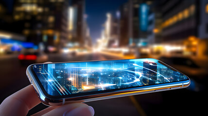 Poster - High-tech mobile screen