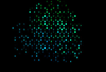 Poster - dark blue, green vector template with square style.
