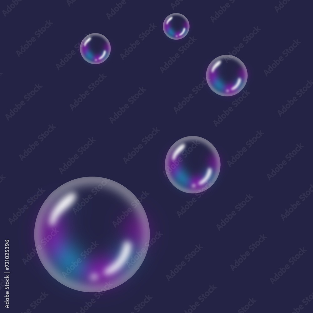 Bubbles on a Dark Backdrop