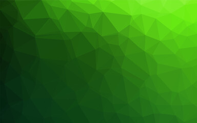 Poster - Light Green vector blurry triangle pattern. Shining colored illustration in a Brand new style. The best triangular design for your business.