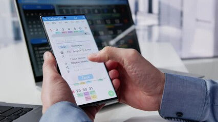 Aufkleber - Appointment Schedule Planner And Date Calendar On Laptop
