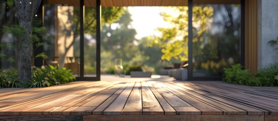 Poster - Open the Wood Decking as the Front Door Opens