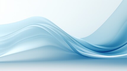 Wall Mural - abstract blue background with smooth wavy lines. illustration. Generative AI