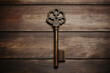 Antique design background object old vintage ancient metal lock door key security retro