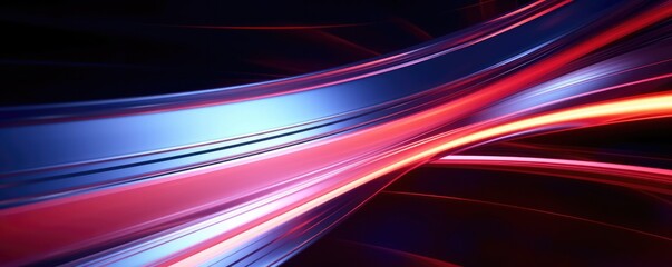 Wall Mural - blue red line abstract futurist kinetic on black background