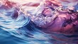 © Eyepain - Water sea surface pastel pink blue sea frantic close up photo