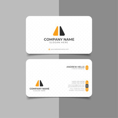 Wall Mural - elegant minimal white and yellow business card template