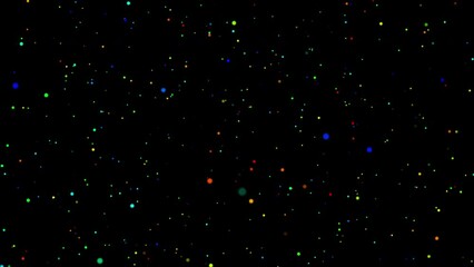 Wall Mural - abstract particles of blue, cyan, red, yellow, green. flight in infinite space. a beautiful festive 