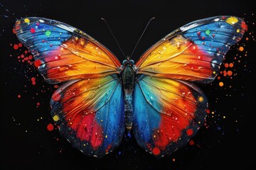 Wall Mural - colorful piece of artwork that resembles a butterfly