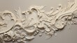 luxury white wall design bas-relief with stucco mouldings rococo element