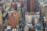 Fototapeta Londyn - View from above of New York skyscrapers