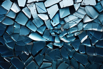 Wall Mural - broken shards of glass, carefully arranged and fused together, form a stunning mosaic that tells a s
