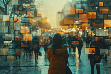 Poster - a creative video collage of various people's daily routines, showcasing human commonalities. concept