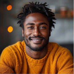 Wall Mural - portrait of a handsome black man