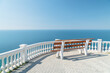 Balcony on the sea view with bench