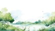 © RocknRoller Studios - Beautiful Watercolour Illustration with a Natural Landscape.