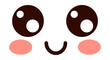 © YummyBuum - Smiling face in kawaii style. Happy positive expression