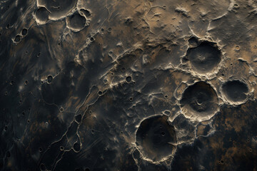 Poster - Incredible surface of a distant unknown exotic planet. Background image. Created with Generative AI technology