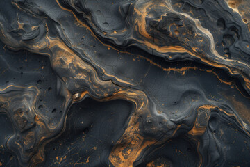 Poster - Incredible surface of a distant unknown exotic planet. Background image. Created with Generative AI technology