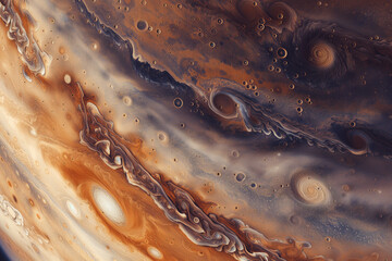 Poster - Incredible surface of a distant unknown exotic planet. Background image. Created with Generative AI technology