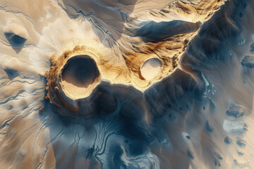 Poster - Incredible surface of a distant unknown exotic planet. Background image. Created with Generative AI technology