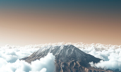 Canvas Print - image of Kilimanjaro mountain, nature landscape