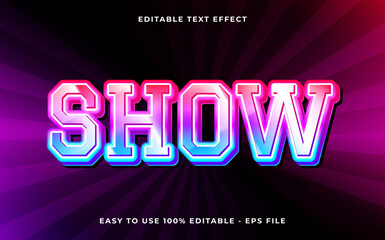 Poster - show 3d style editable text effect template