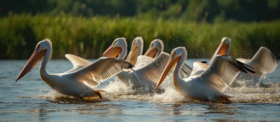 Poster - White pelican conservation in Danube delta water bodies.