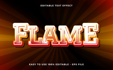 Poster - Flame 3d style editable text effect template