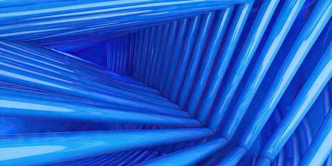  3d Abstract blue structur geometric composition background 