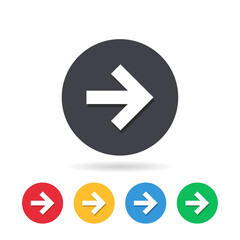 Poster - arrow sign icon. next button. navigation symbol. vector illustration