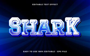 Poster - Shark 3d style editable text effect template