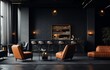© inspiretta - Dark lounge loft interior bar