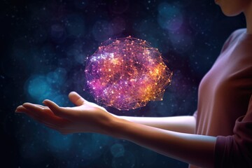 Poster - Futuristic technology Metaverse and global network connection.