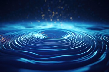 Poster - Abstract digital wave on blue background.