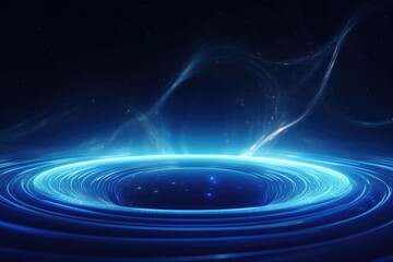 Poster - Abstract digital wave on blue background.