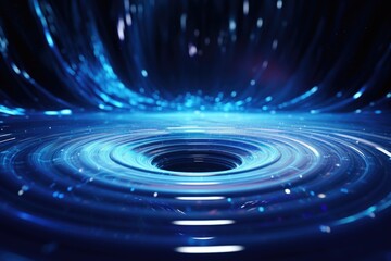 Poster - Abstract digital wave on blue background.