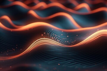 Poster - Abstract futuristic digital technology background with 3D rendering.